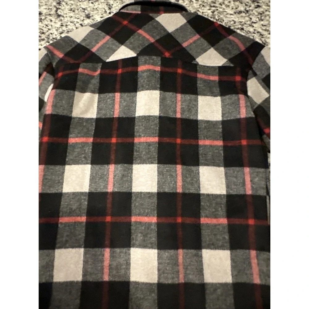 GAP KIDS BLACK Red PLAID Flannel Jacket SZ Large (10) New TAGS RETAIL‎ $88.00